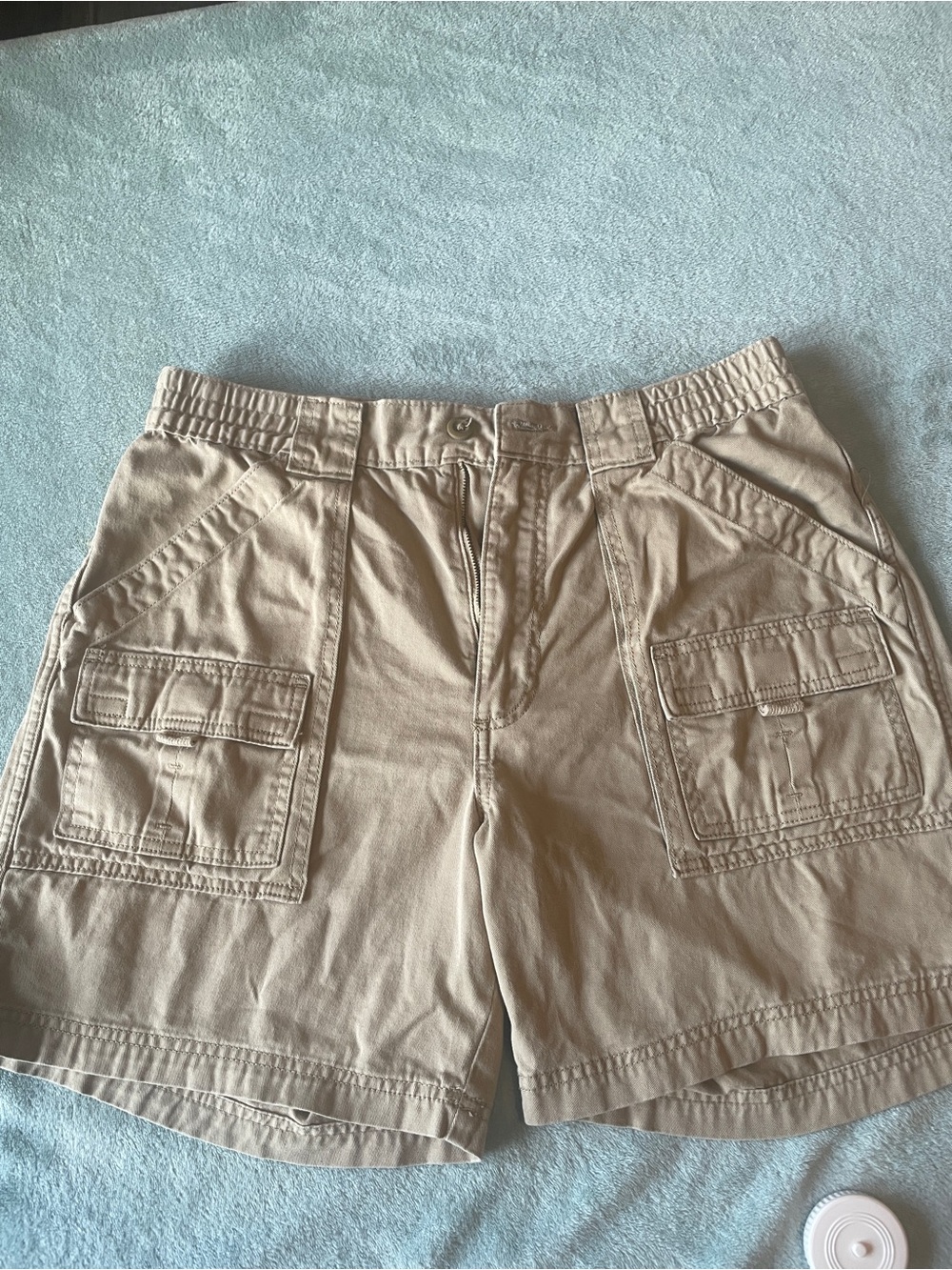 Cargo Shorts St. John's Bay Khaki Tan  Men’s 34 with Patch Pockets